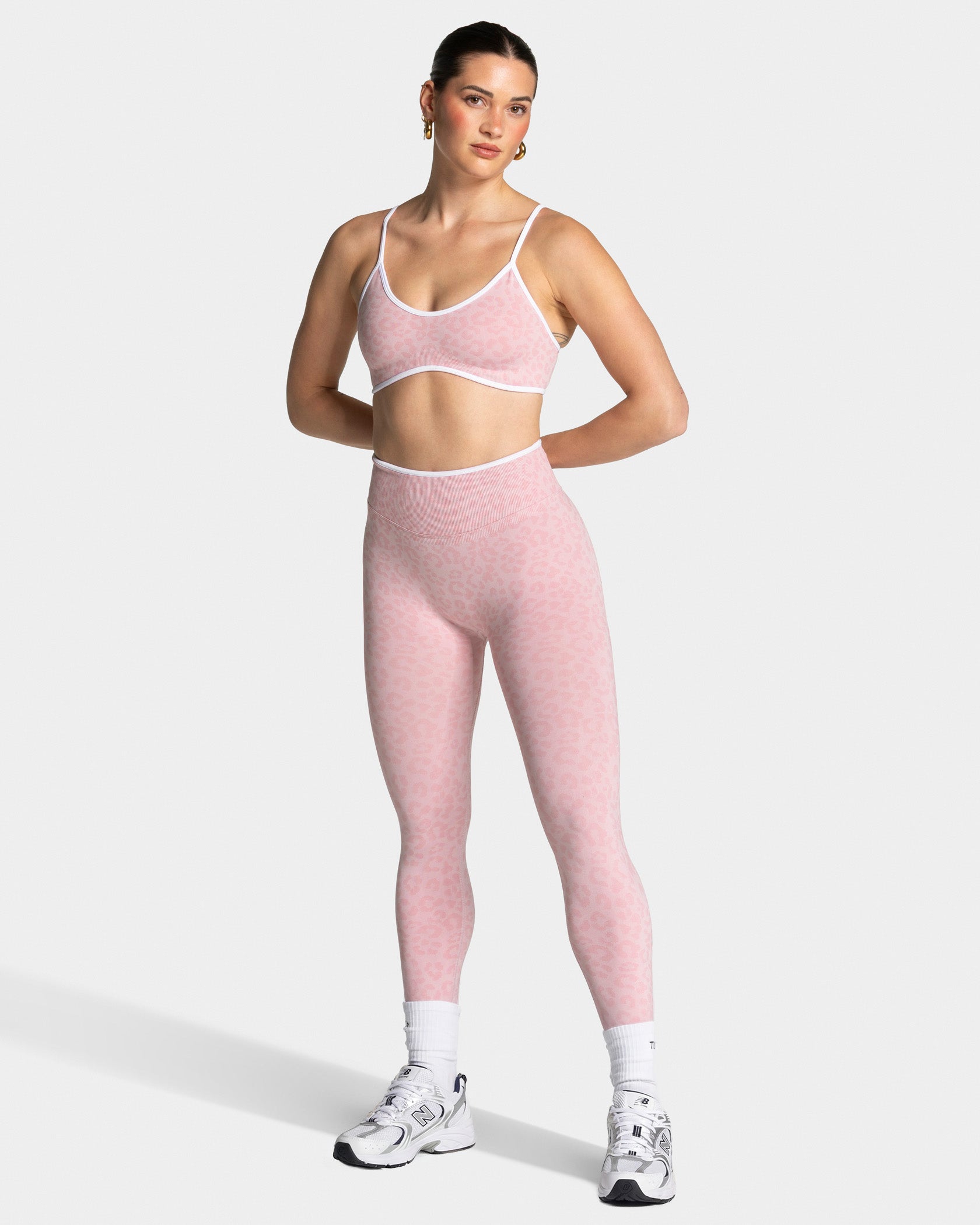 Contrastline Sculpt Scrunch Leggings "Leo Rosa"