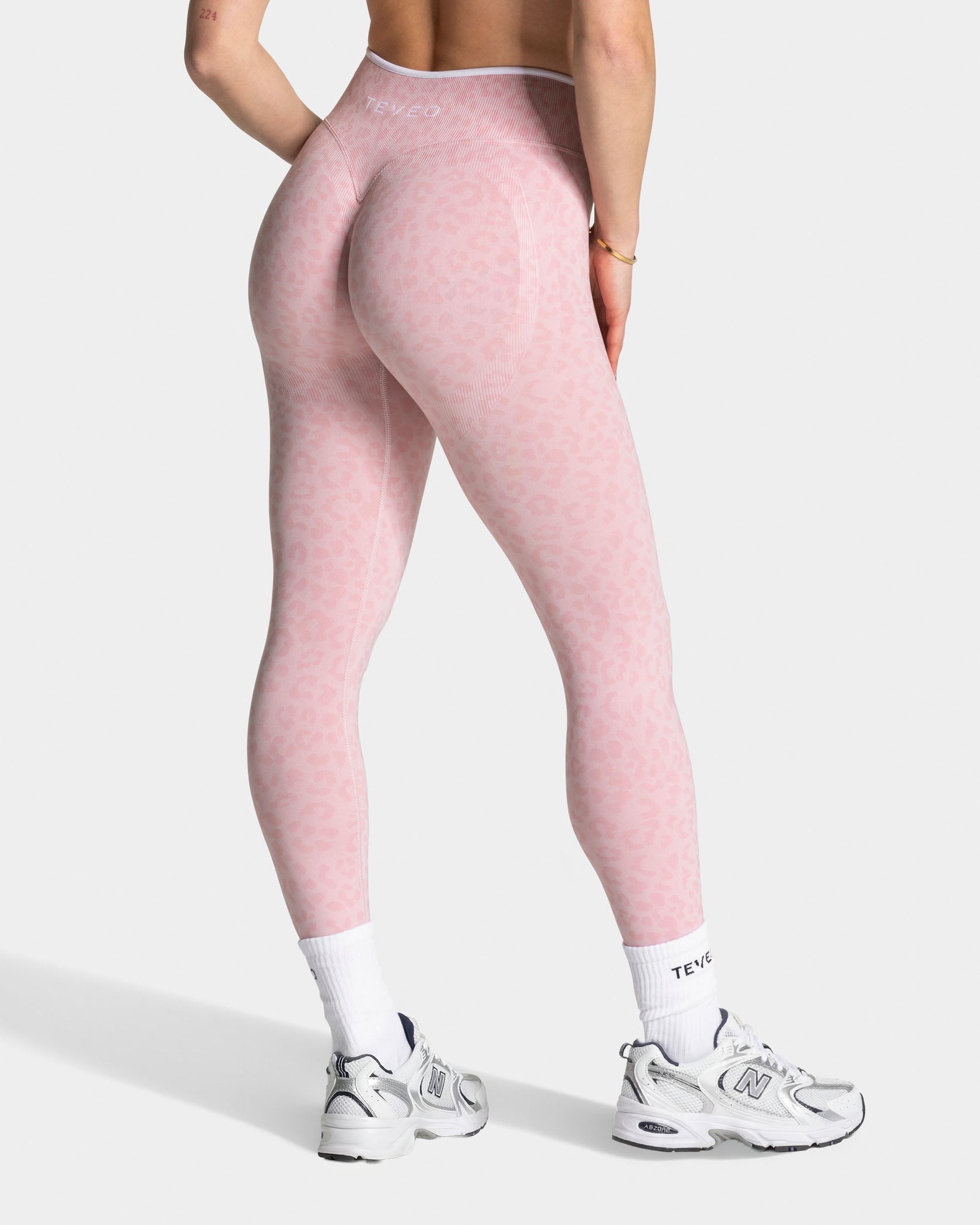 Contrastline Sculpt Scrunch Leggings "Leo Rosa"