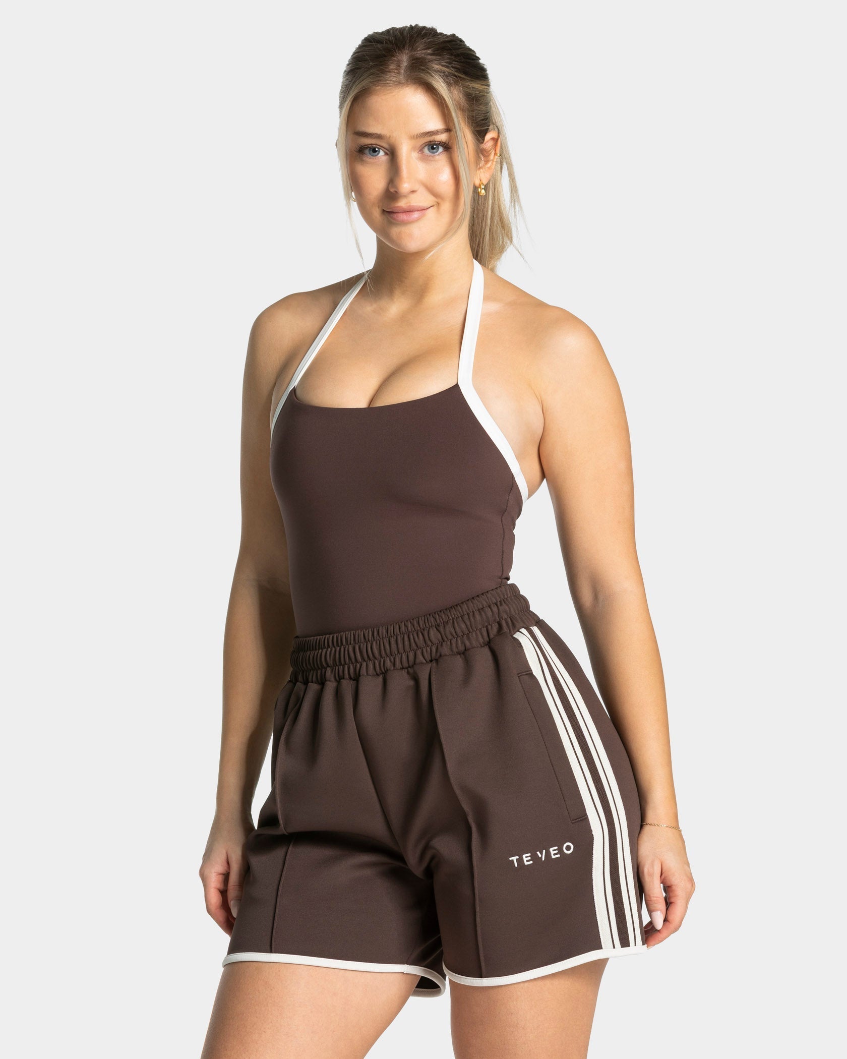 Club Neckholder Top "Espresso"