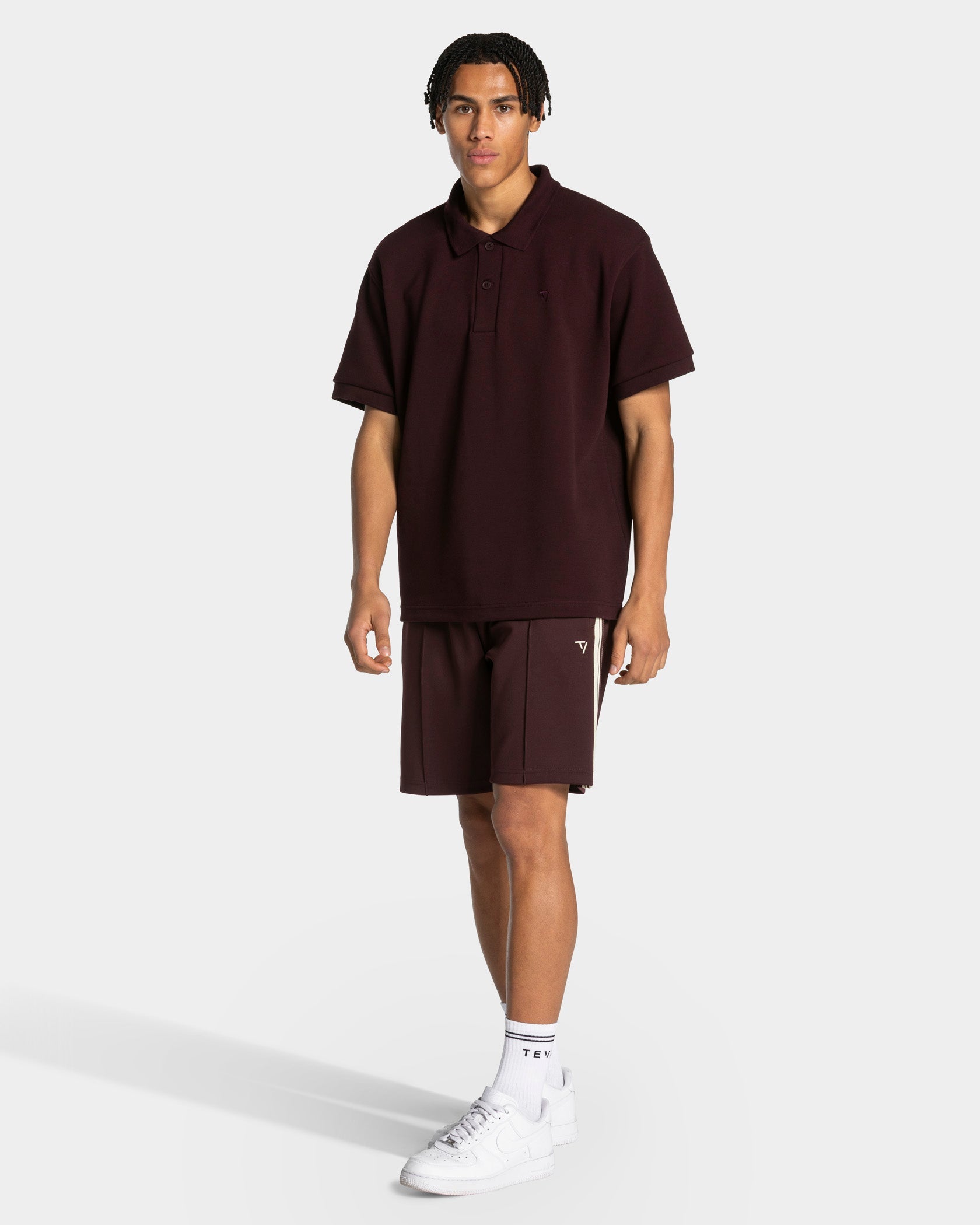 Club Oversized Polo "Merlot"