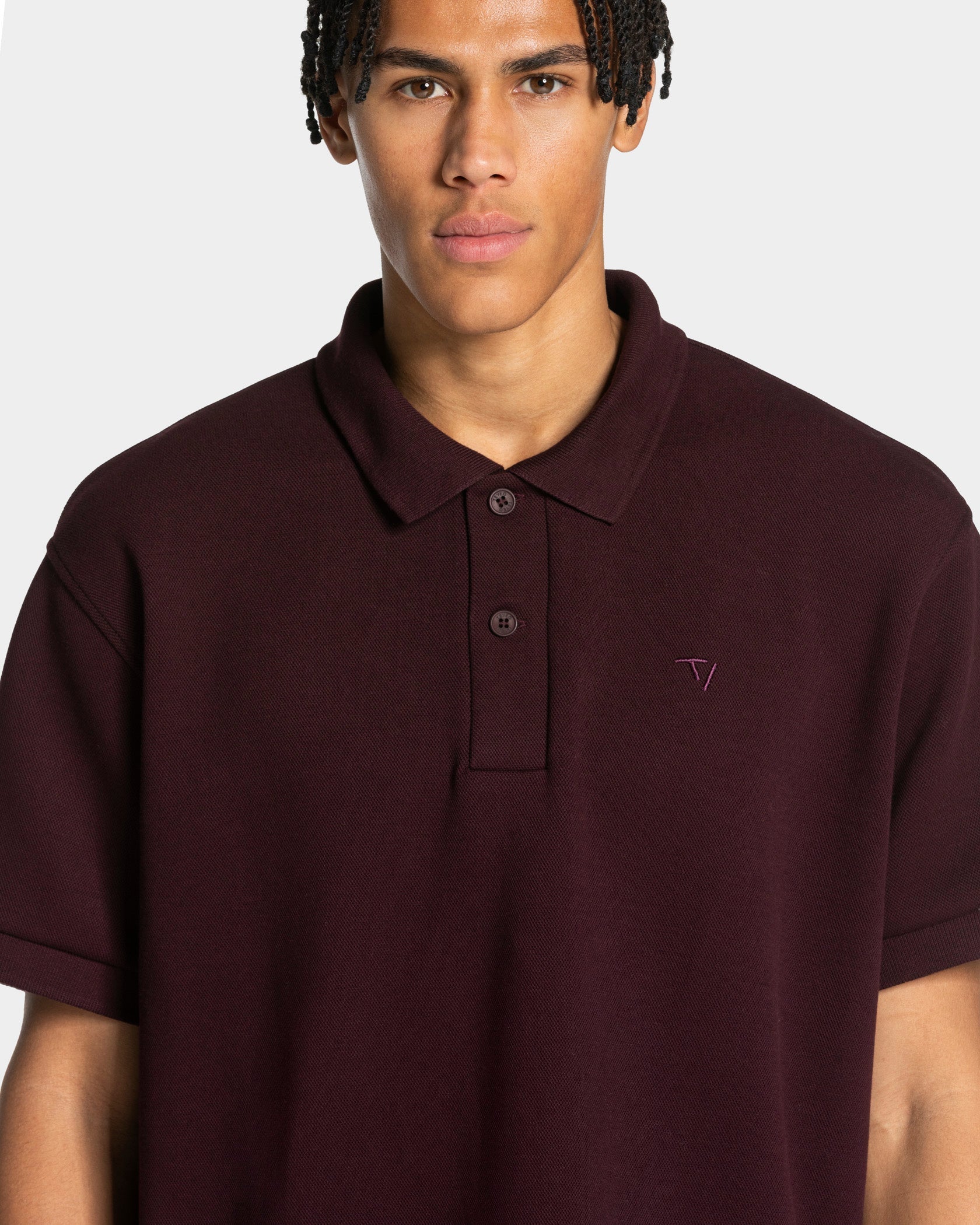Club Oversized Polo "Merlot"