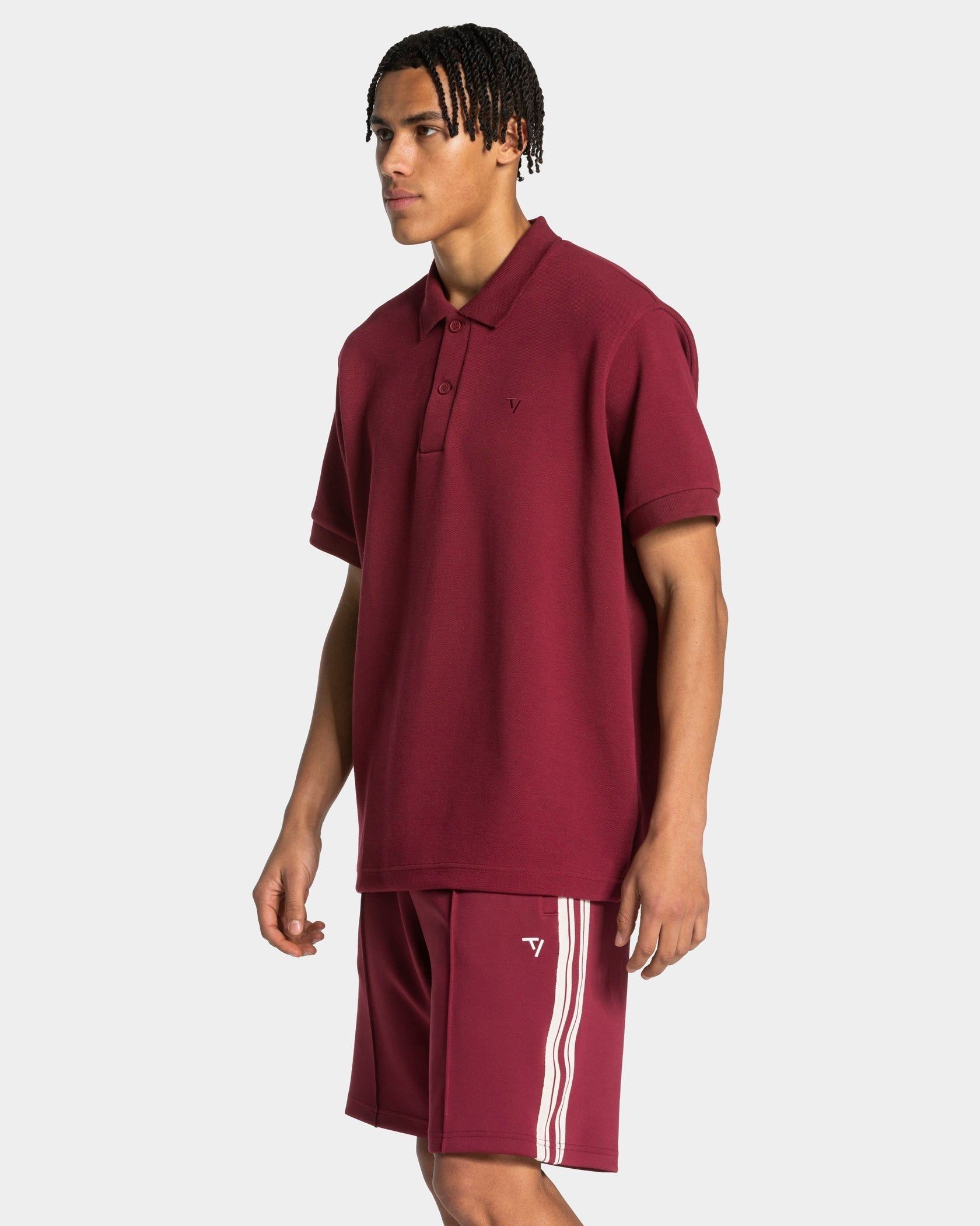 Club Oversized Polo "Weinrot"
