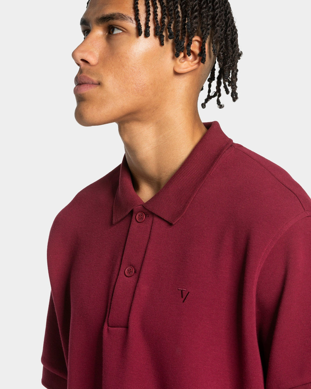 Club Oversized Polo "Weinrot"
