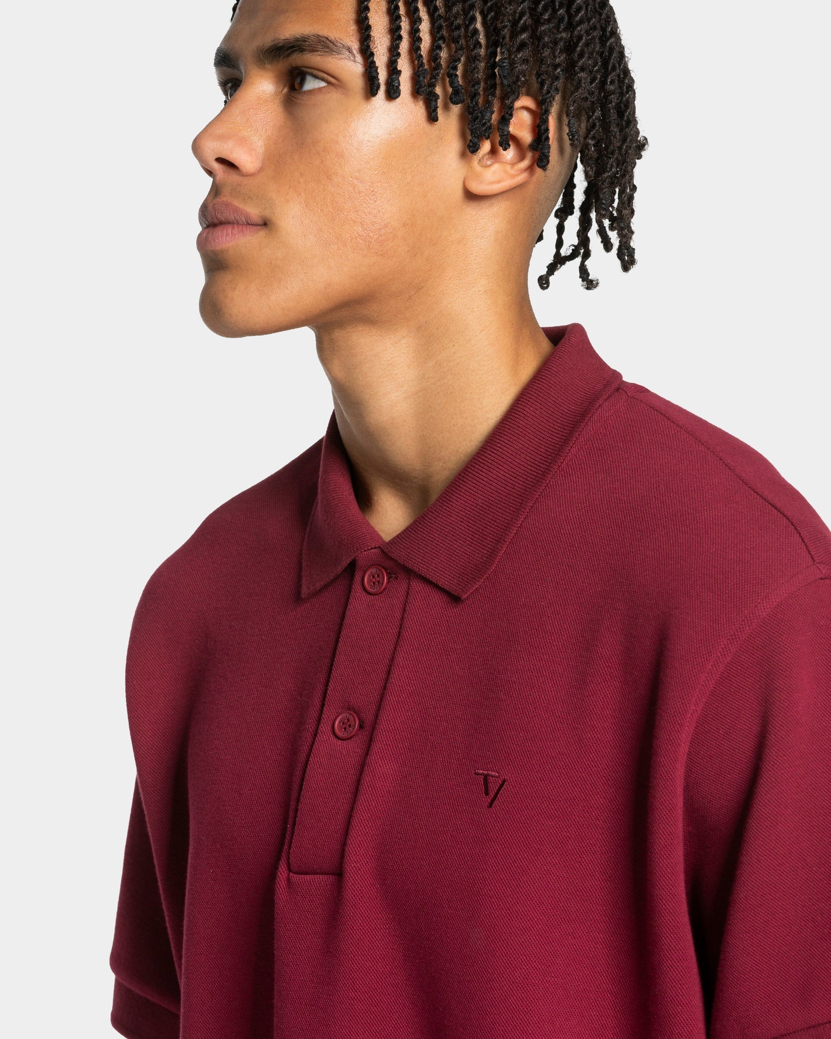 Club Oversized Polo "Weinrot"