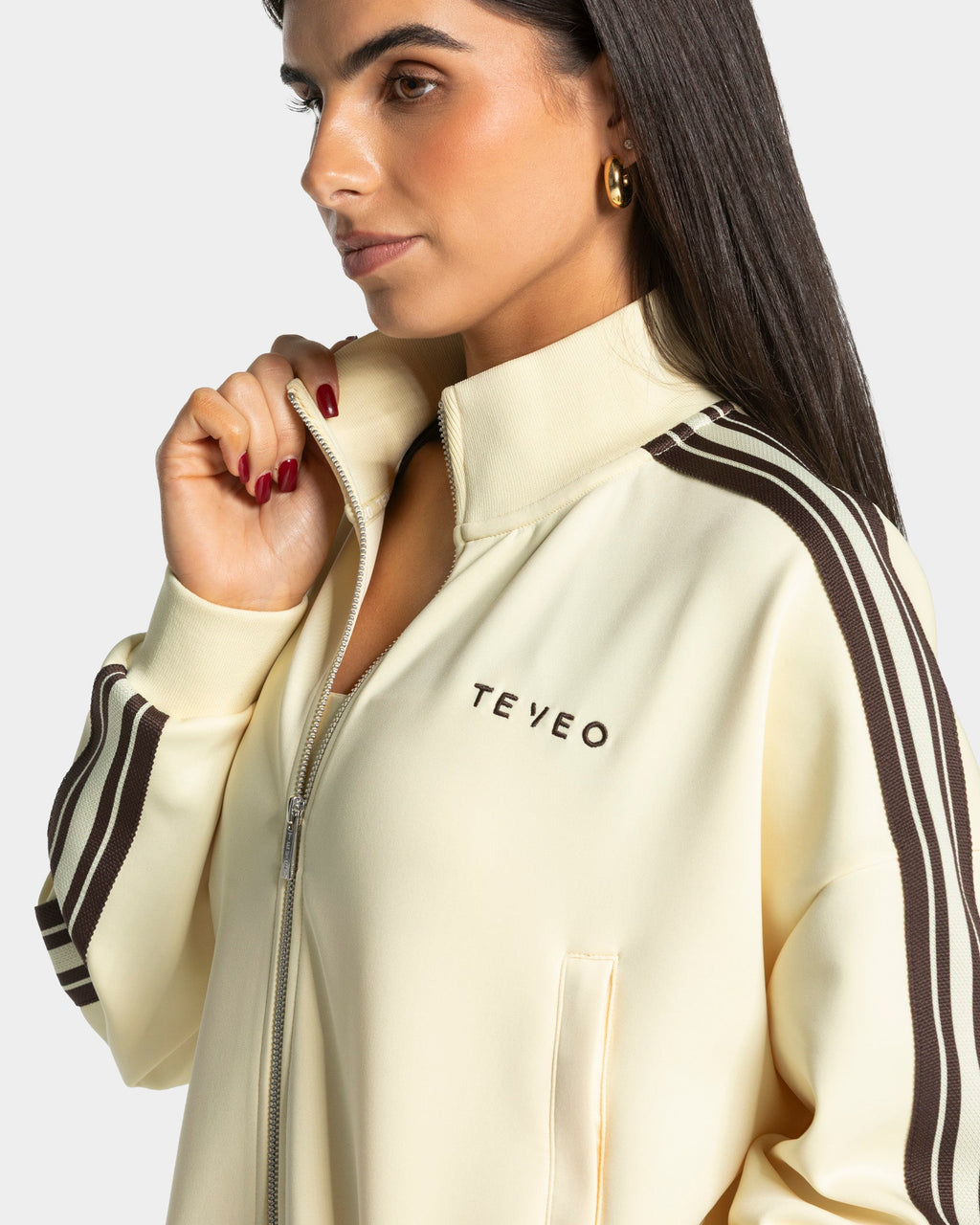 Club Cropped Zip Jacke "Butter Yellow"