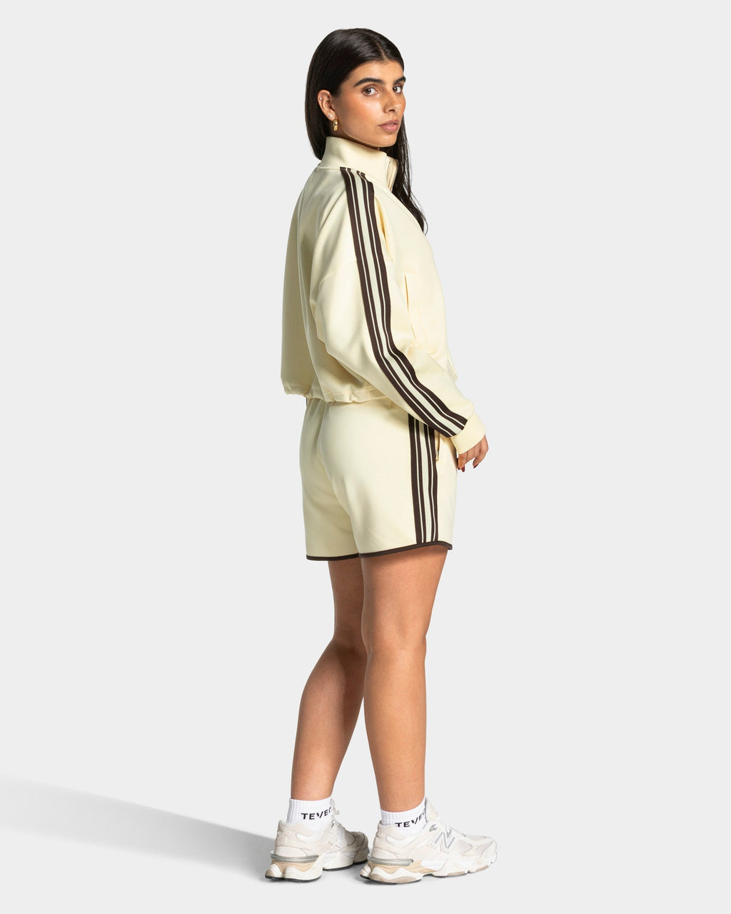 Club Cropped Zip Jacke "Butter Yellow"