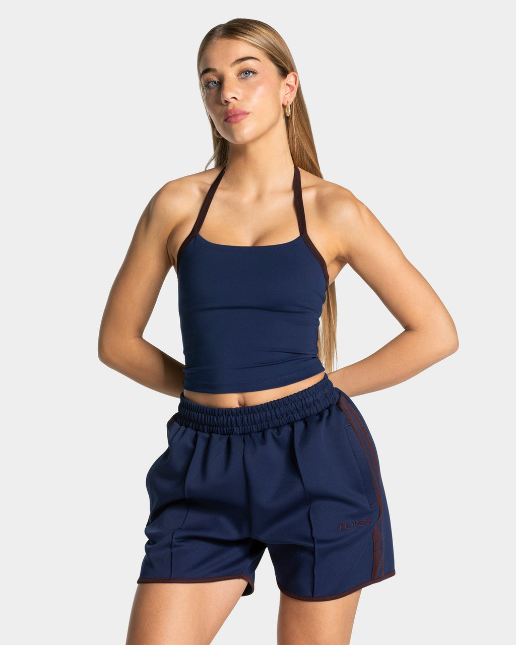 Club Neckholder Top "Dunkelblau"