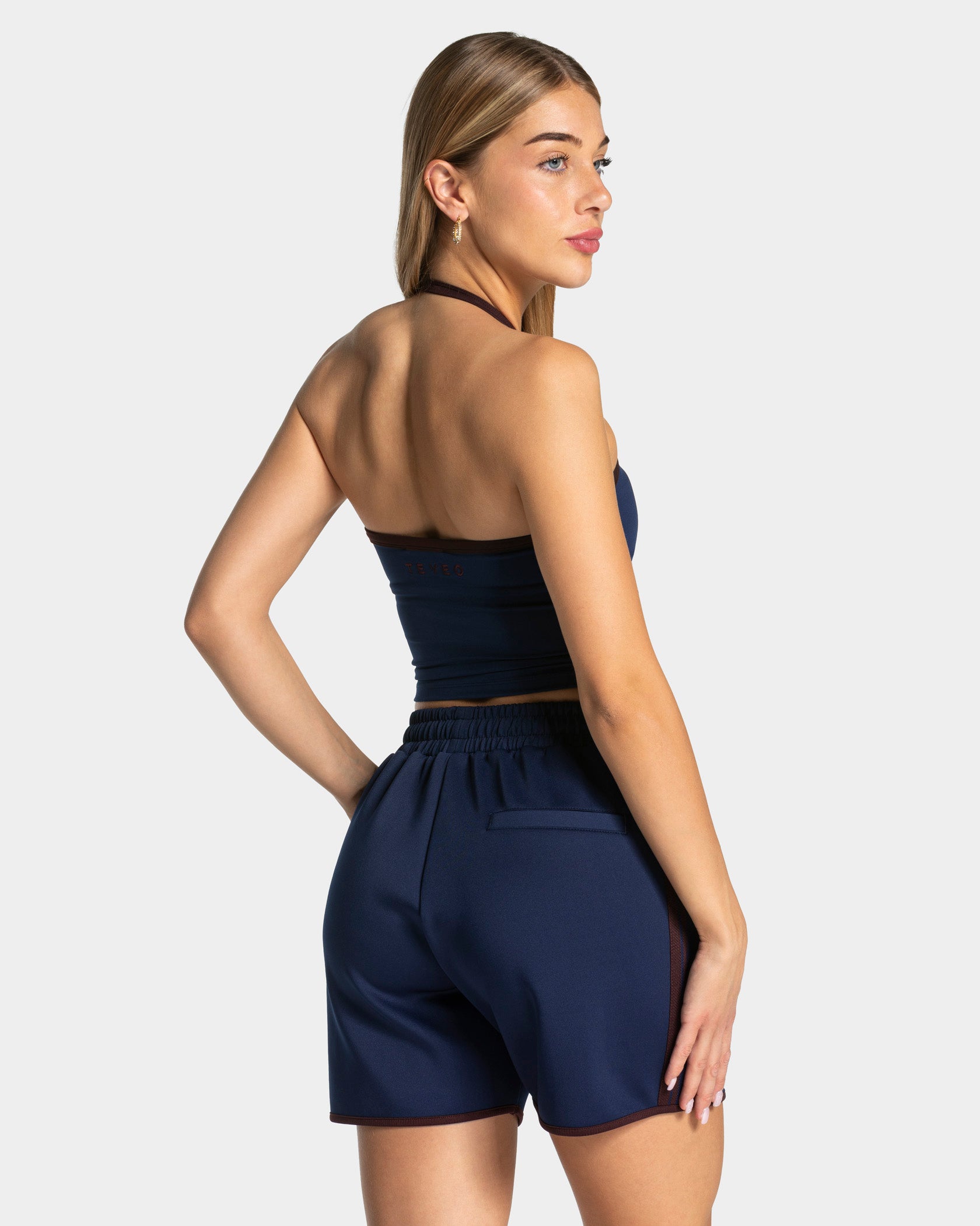 Club Neckholder Top "Dunkelblau"