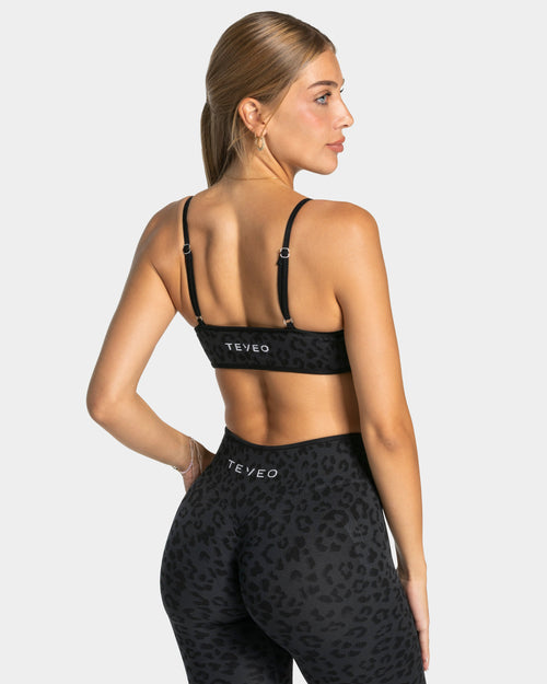 Brassière Contrastline « léopard noir »
