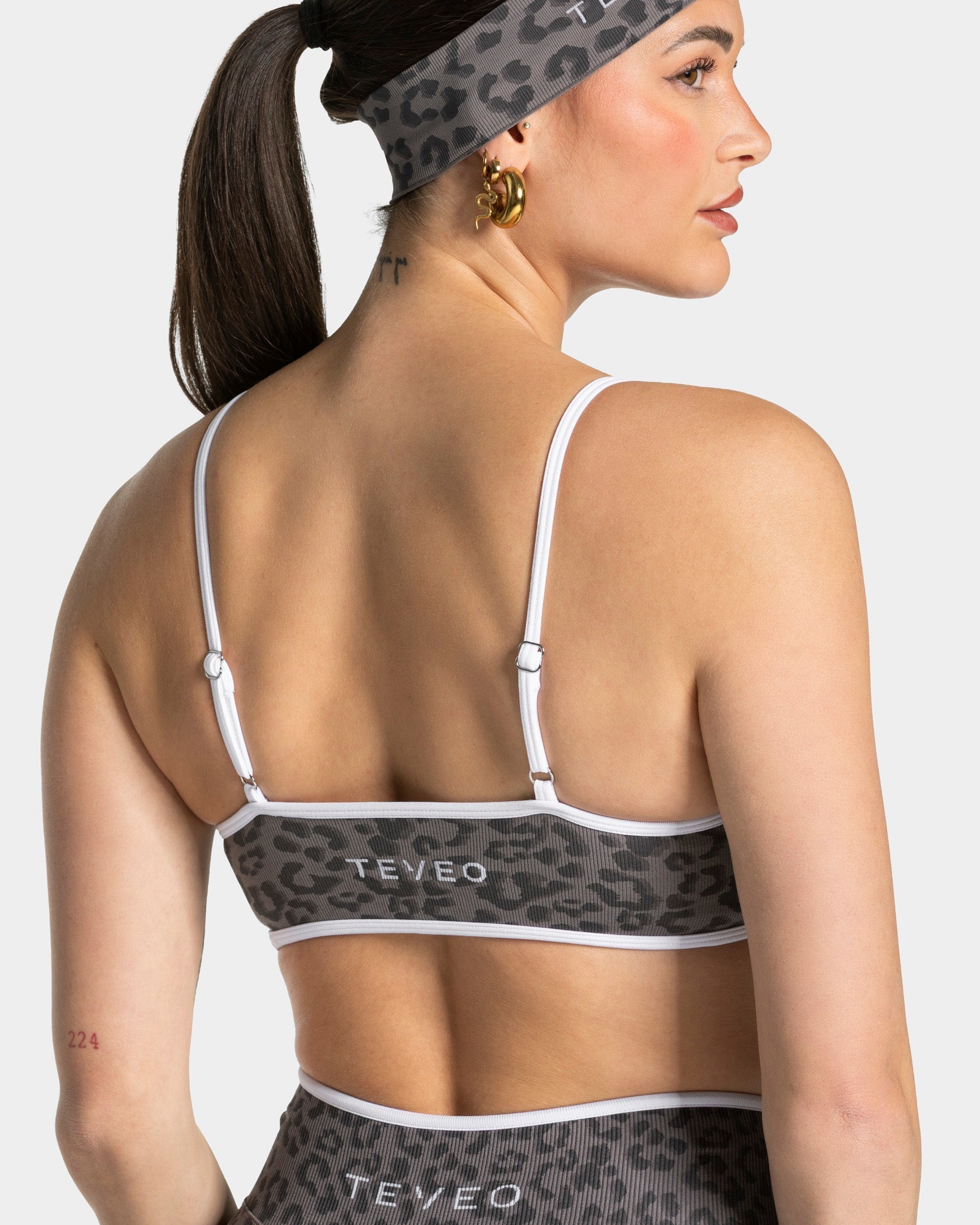 Brassière Contrastline « léopard graphite »