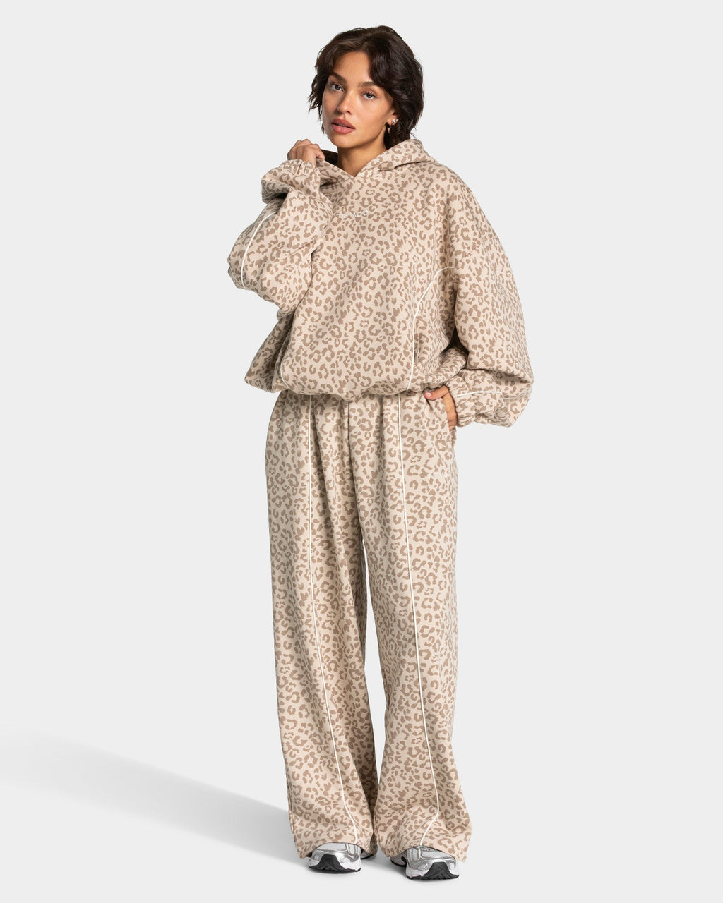 Sweat à capuche Contrastline "Léopard"