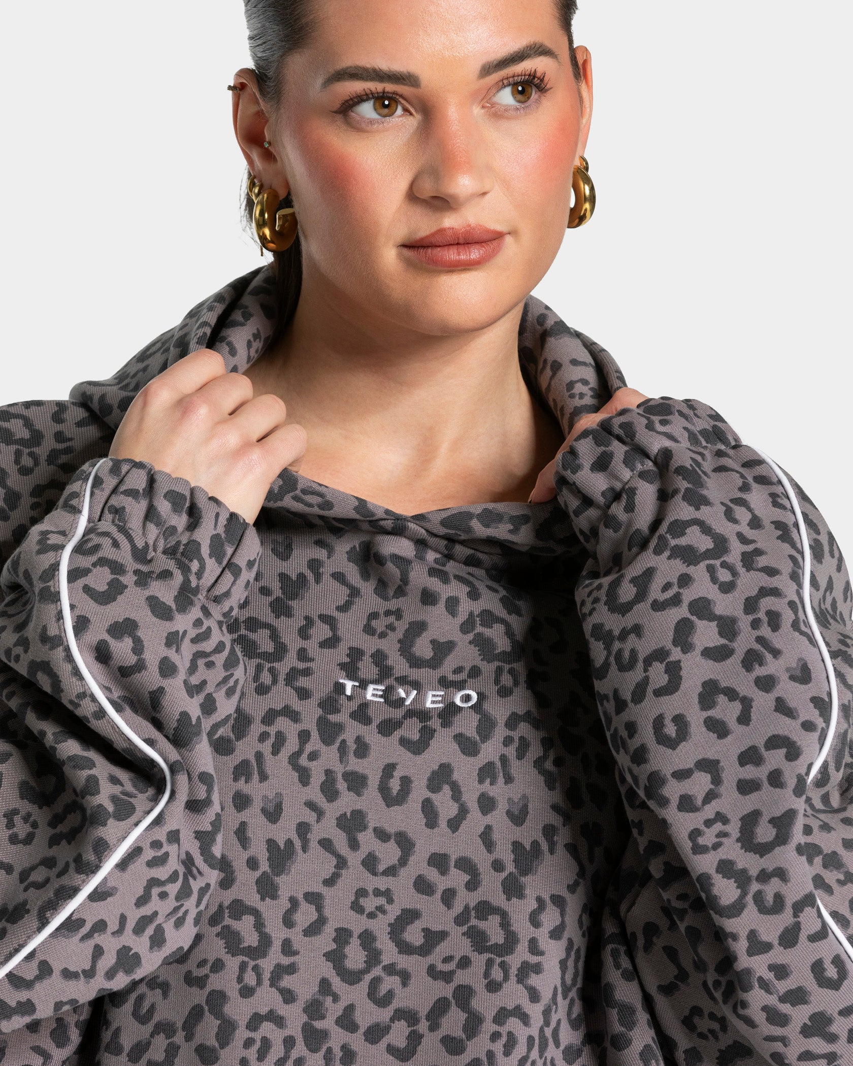 Sweat à capuche Contrastline "Leo Graphit"