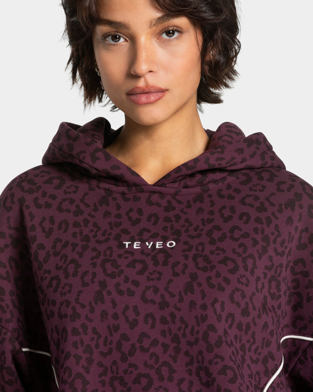 Sweat à capuche Contrastline "Leo Merlot"