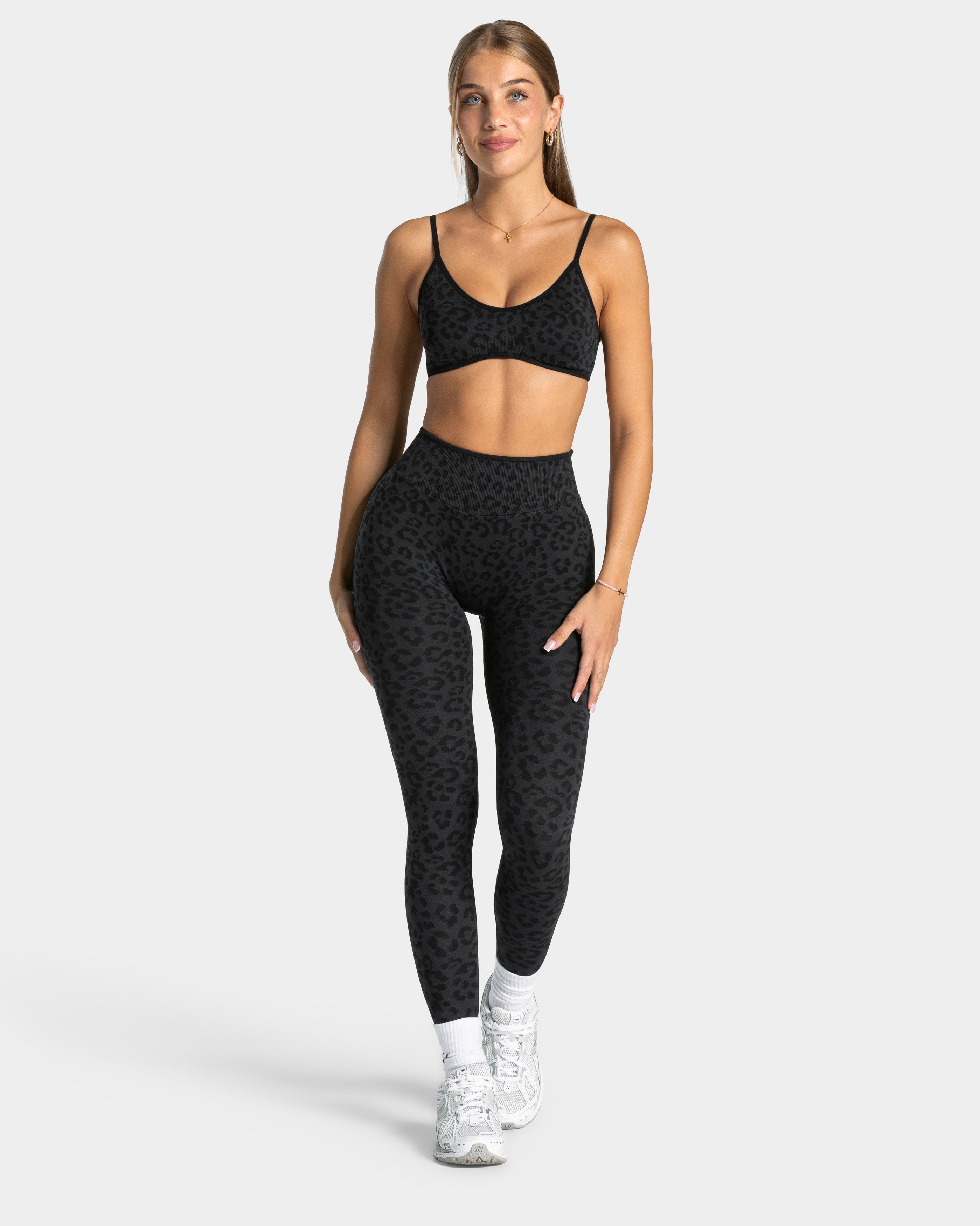 Brassière Contrastline « léopard noir »