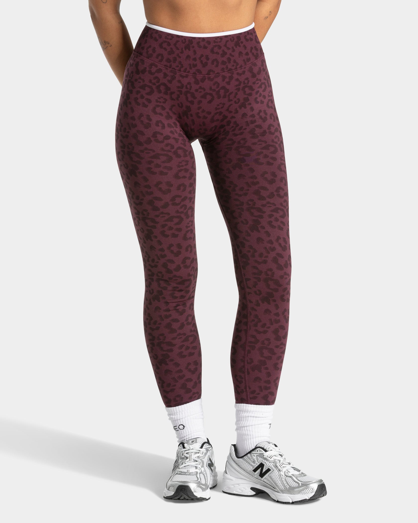 Legging Sculpt Scrunch Contrastline « léopard Merlot »