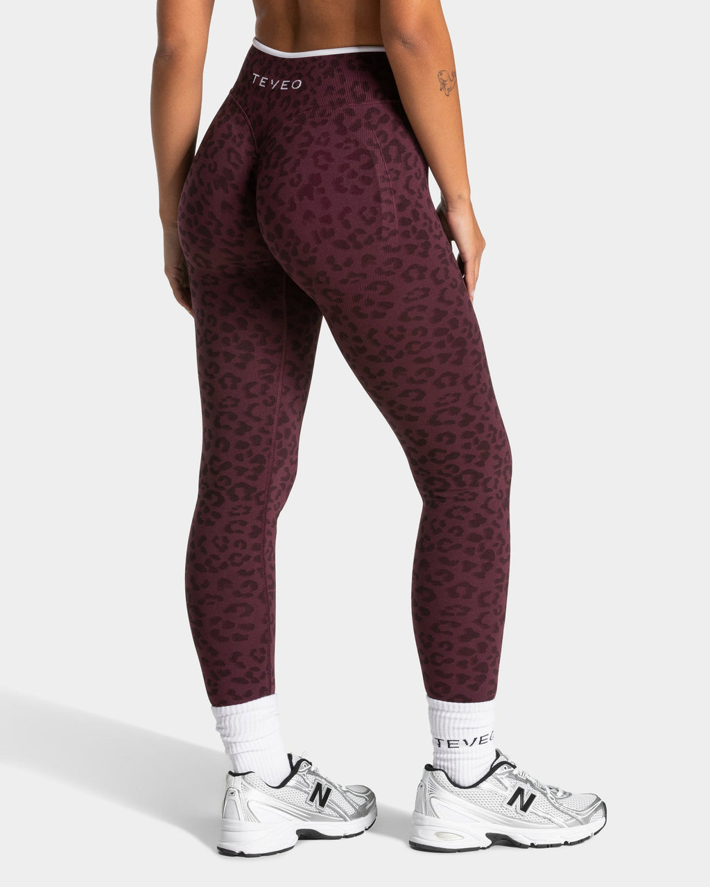 Legging Sculpt Scrunch Contrastline « léopard Merlot »