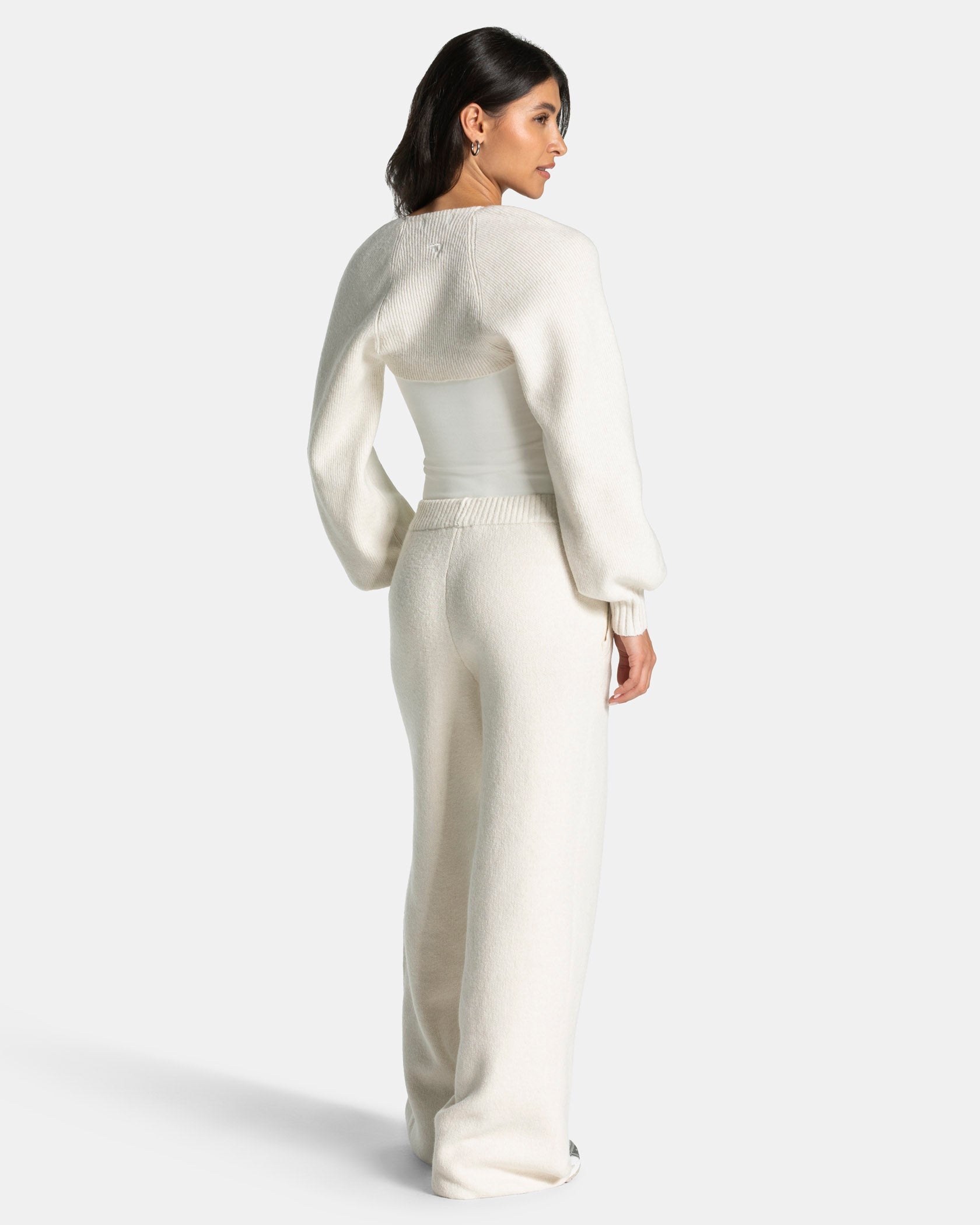 Knit Straight Leg Pants "Cream"