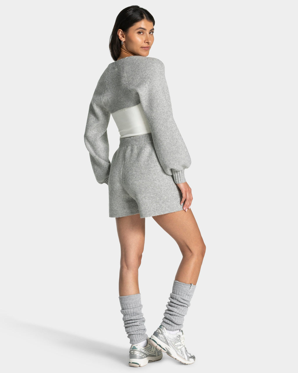 Knit Bolero "Grau Meliert"