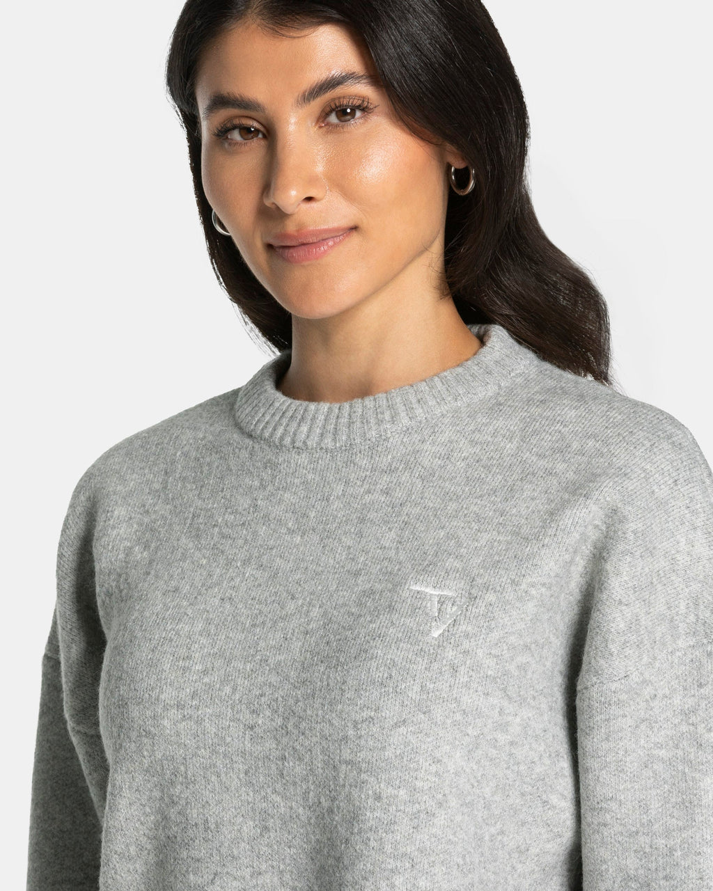 Knit Sweater "Grau Meliert"