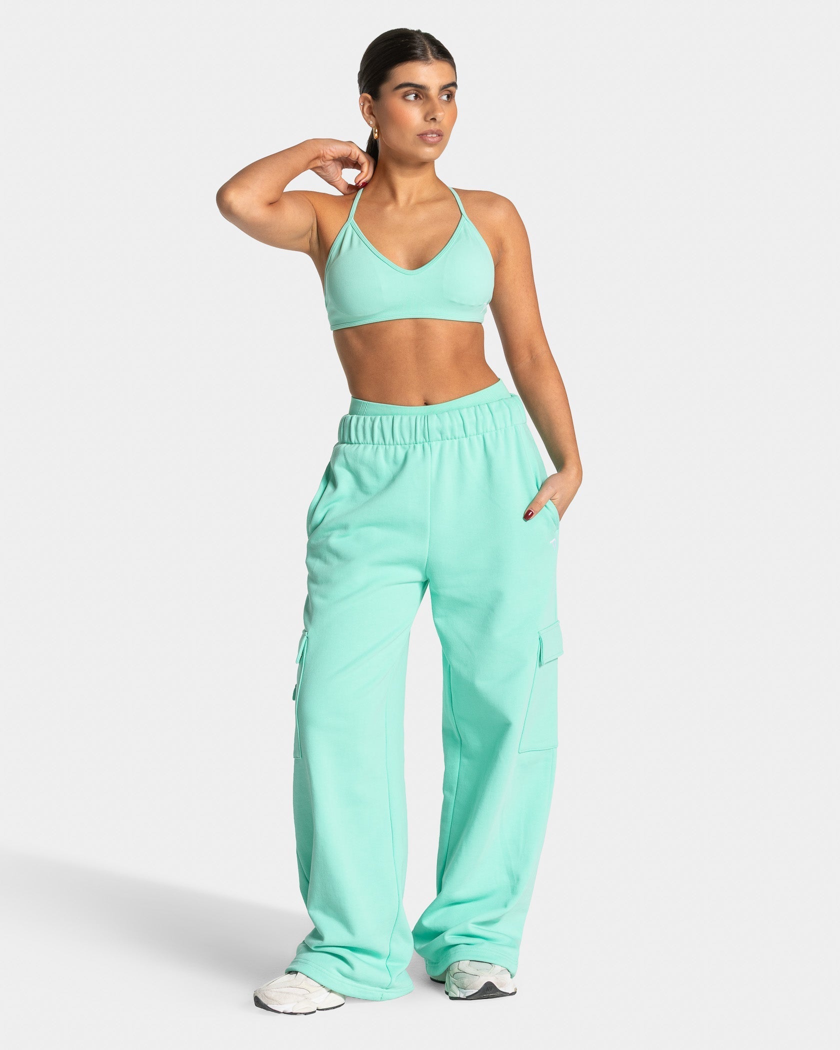 Lift Wide Leg Cargo Jogger "Mint"