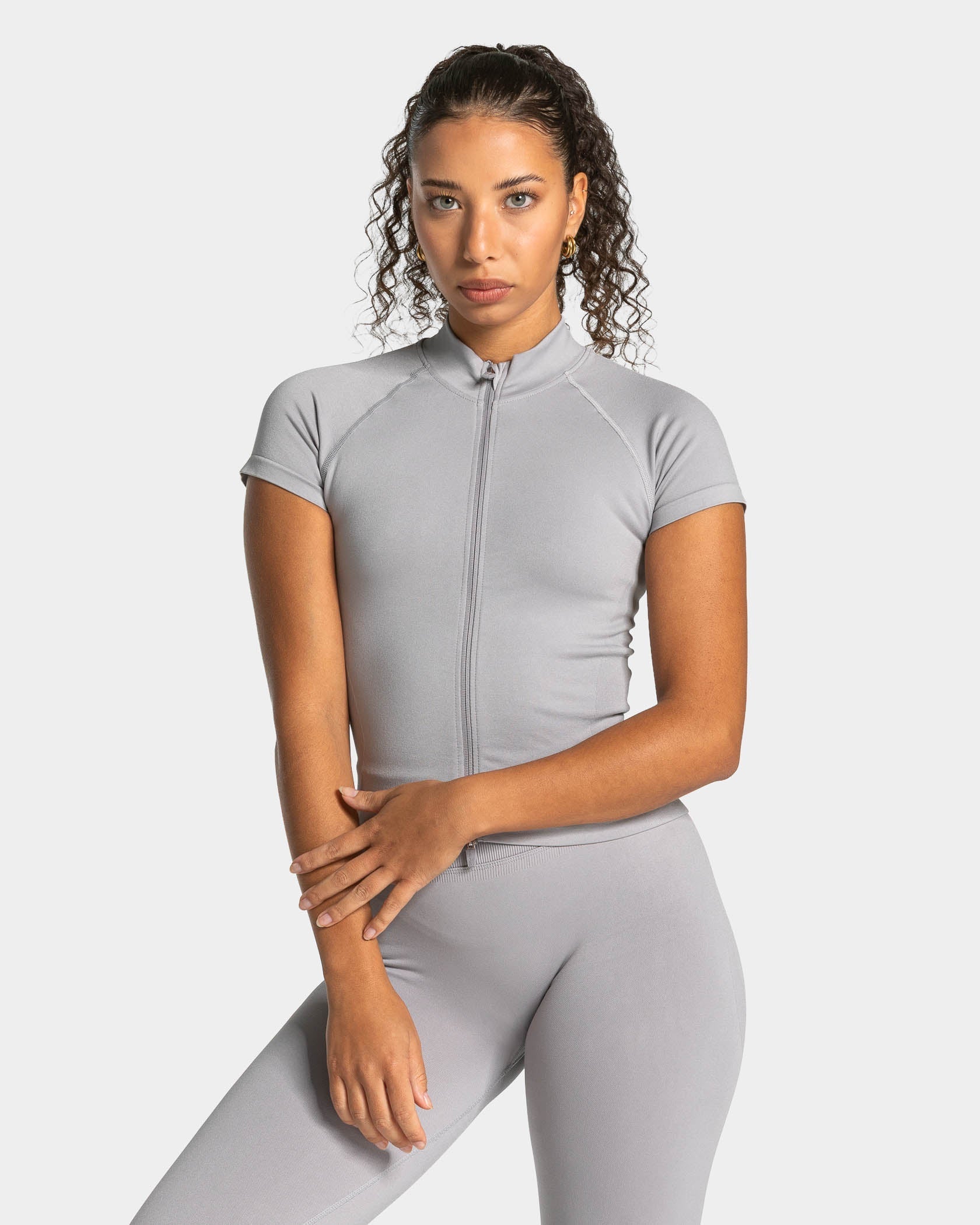 Lift Zip Shortsleeve "Hellgrau"