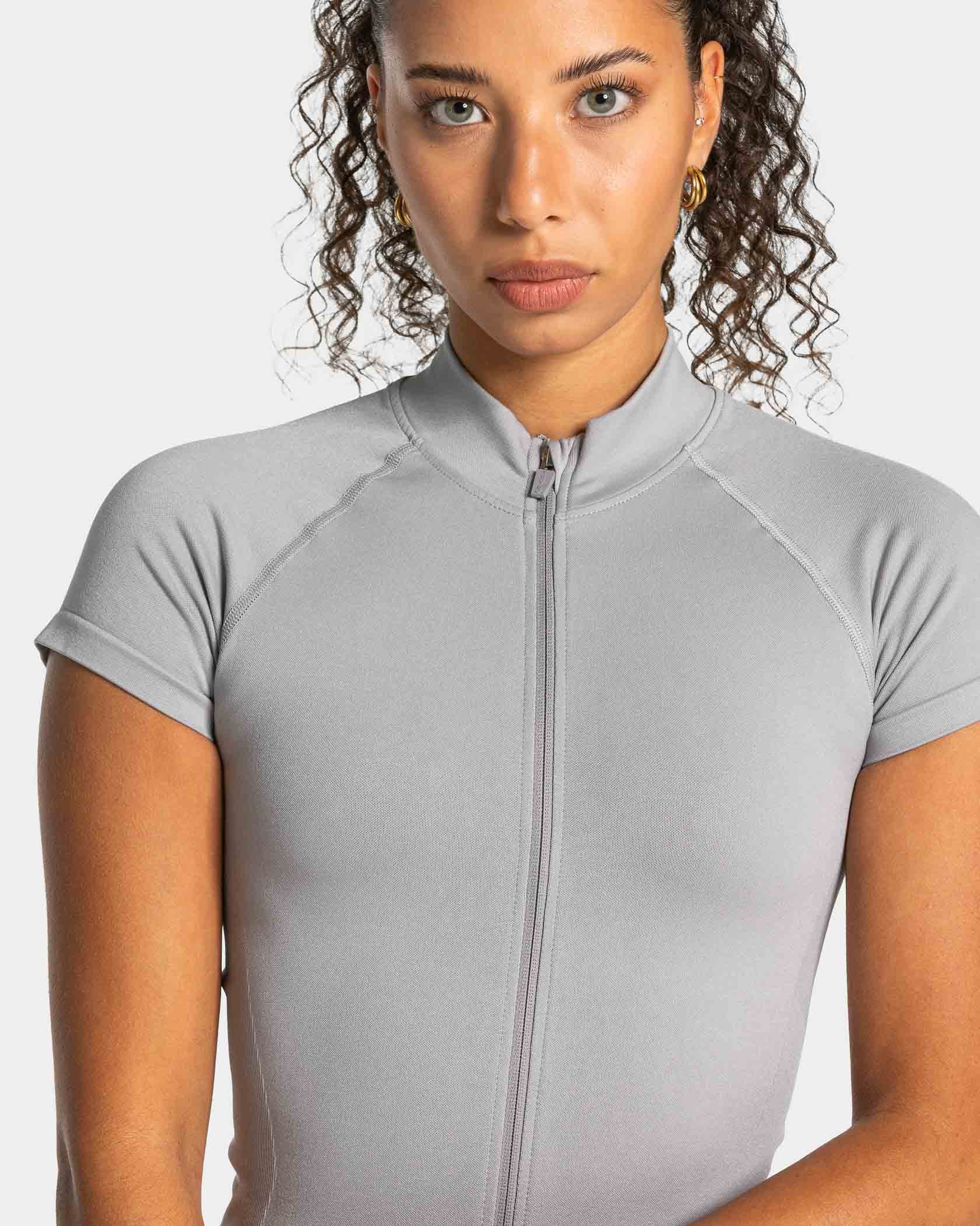 Lift Zip Shortsleeve "Hellgrau"