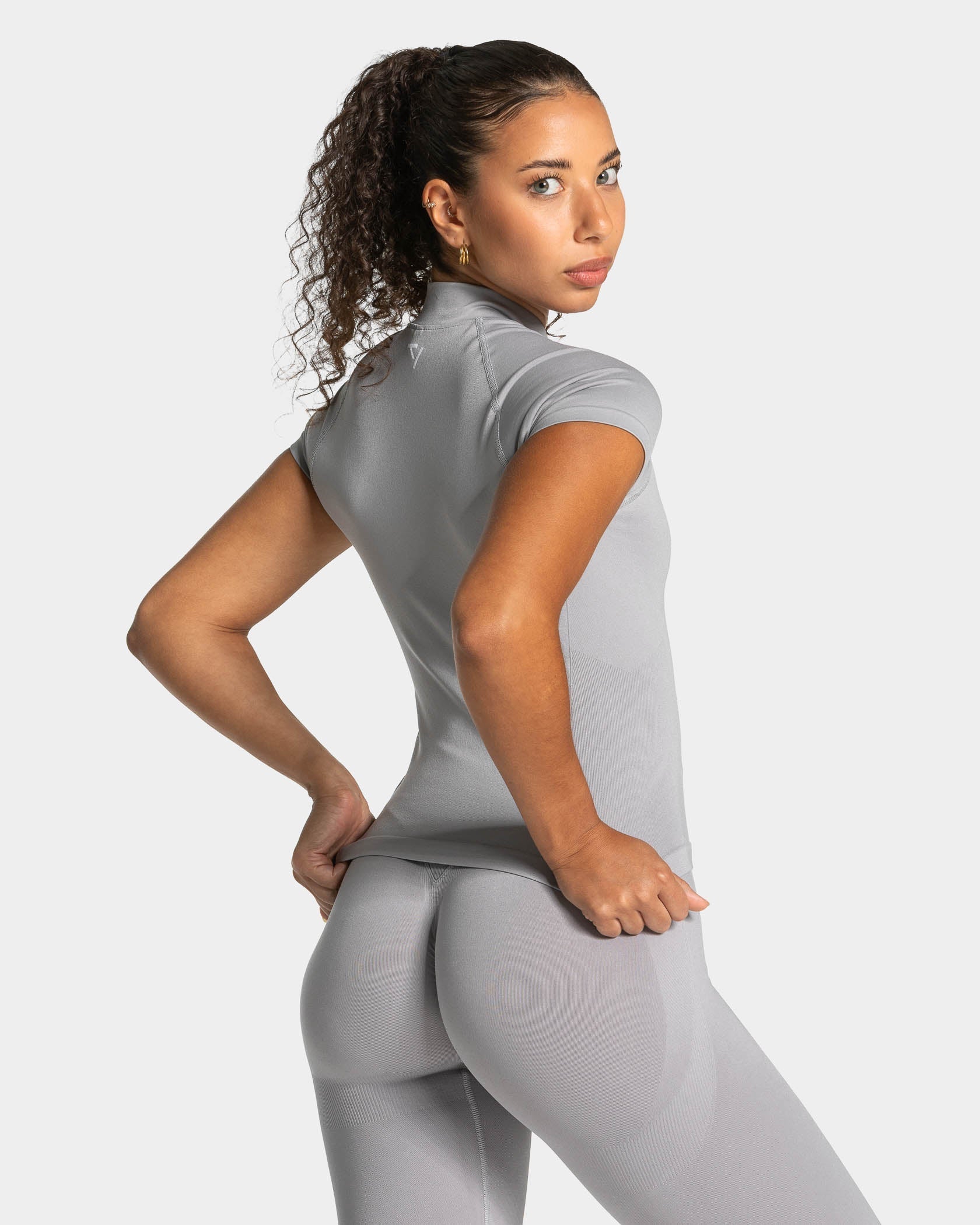 Lift Zip Shortsleeve "Hellgrau"