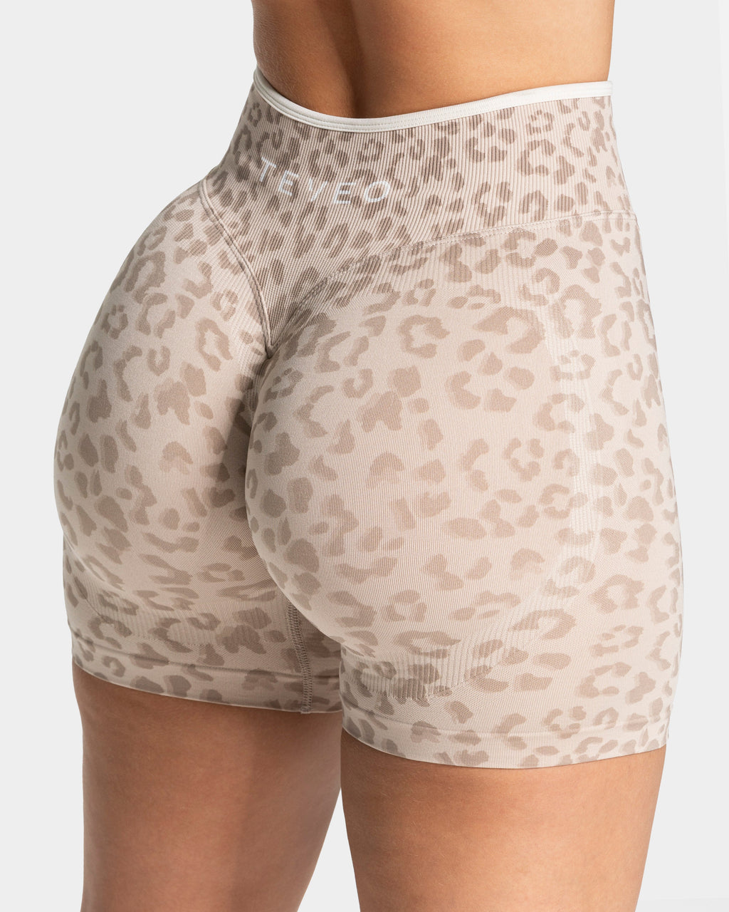 Short Sculpt scrunch Contrastline « léopard Cream »